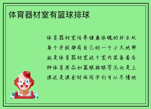 体育器材室有篮球排球